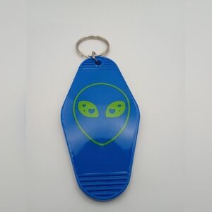 Motel Keychain Custom Retro Styled Double Sided Alien Keychain